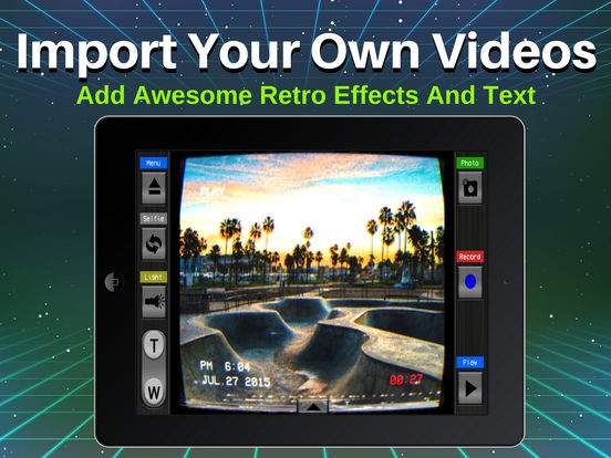 ภาพตัวอย่างแอป Retro VHS - Old School Video Camcorder & Camera - แอปถ่ายวีดีโอแนวย้อนยุค