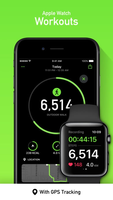 ภาพตัวอย่างแอป StepsApp Pedometer (แอปนับก้าว ออกกำลังกาย iOS)