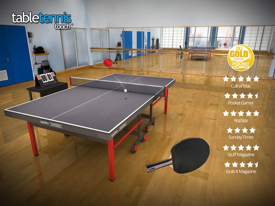 ภาพตัวอย่างแอป Table Tennis Touch (เกมส์ตีปิงปอง 3 มิติ)