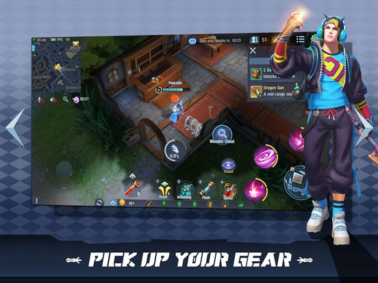 ภาพตัวอย่างแอป Survival Heroes (เกมส์ Moba แบบ Battle Royale)