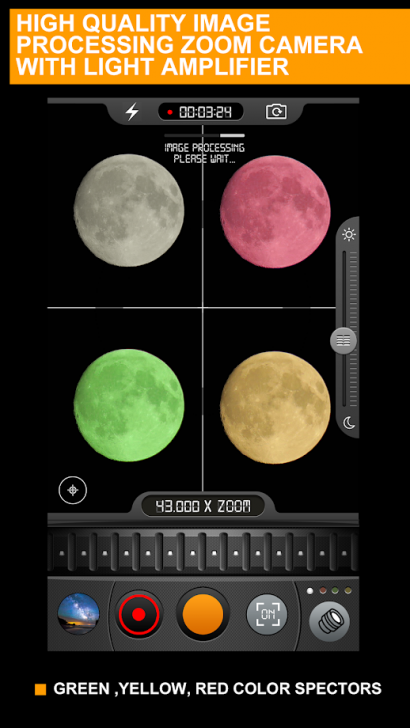 ภาพตัวอย่างแอป Telescope 45x Moon Eclipse