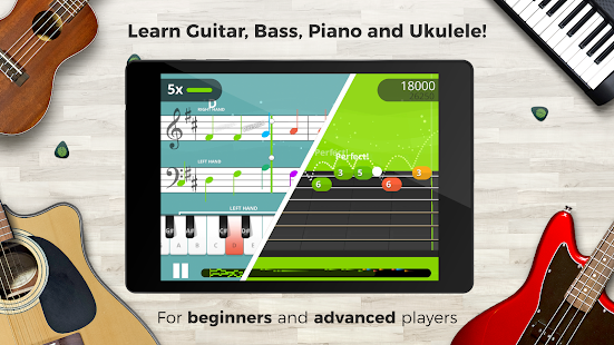 ภาพตัวอย่างแอป Yousician Learn Guitar Piano Bass and Ukulele