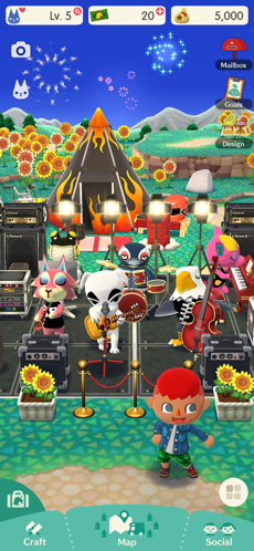 ภาพตัวอย่างแอป Animal Crossing: Pocket Camp
