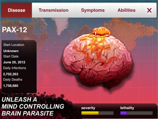 ภาพตัวอย่างแอป Plague Inc.