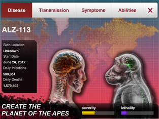 ภาพตัวอย่างแอป Plague Inc.