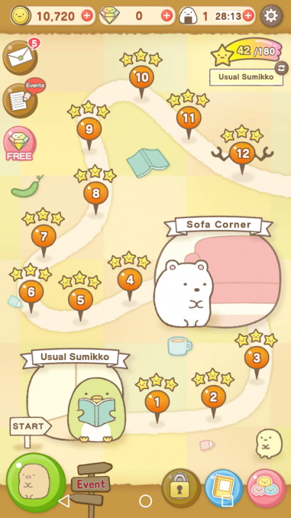 ภาพตัวอย่างแอป Sumikko gurashi-Puzzling Ways