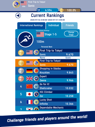 ภาพตัวอย่างแอป SONIC AT THE OLYMPIC GAMES