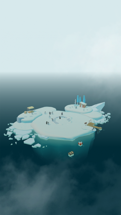 ภาพตัวอย่างแอป Penguin Isle