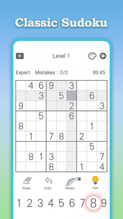 ภาพตัวอย่างแอป Sudoku Joy - Free Classic Number Puzzle Games