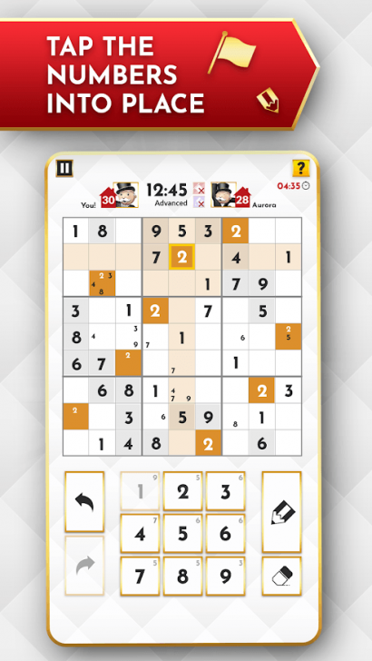 ภาพตัวอย่างแอป Monopoly Sudoku