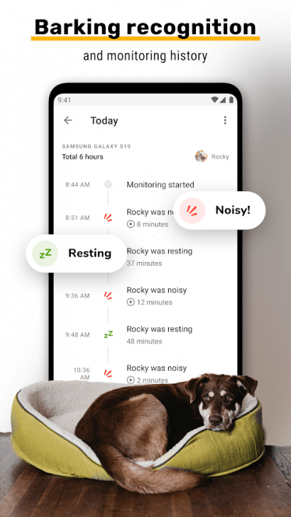 ภาพตัวอย่างแอป Barkio: Dog Monitor & Pet Cam