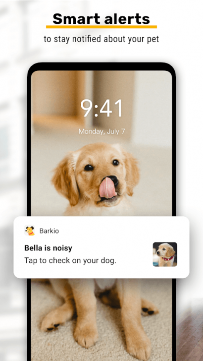 ภาพตัวอย่างแอป Barkio: Dog Monitor & Pet Cam