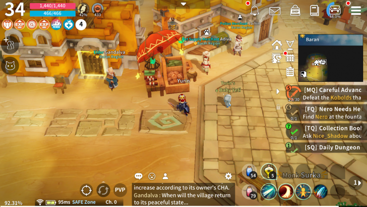 ภาพตัวอย่างแอป Garena Fantasy Town