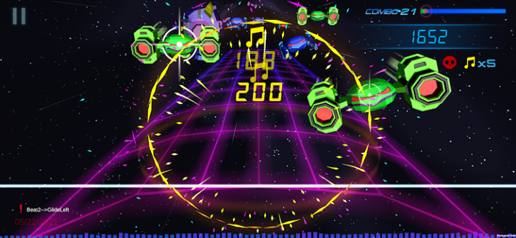 ภาพตัวอย่างแอป Galactigun: Rhythm Blaster