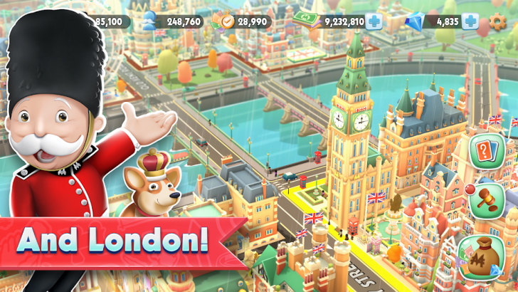 ภาพตัวอย่างแอป Monopoly Tycoon