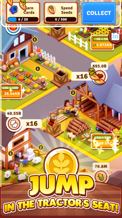 ภาพตัวอย่างแอป Farm Idle: Moo Tycoon