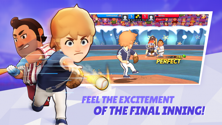 ภาพตัวอย่างแอป Super Baseball League