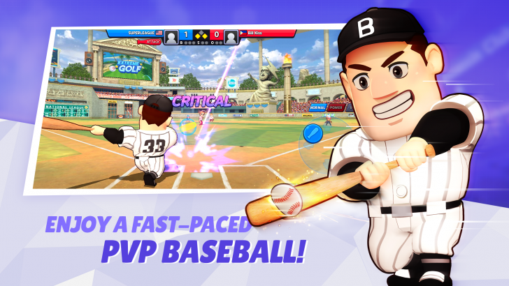 ภาพตัวอย่างแอป Super Baseball League