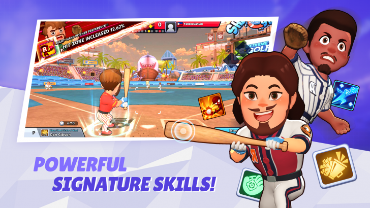 ภาพตัวอย่างแอป Super Baseball League