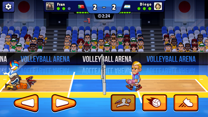 ภาพตัวอย่างแอป Volleyball Arena