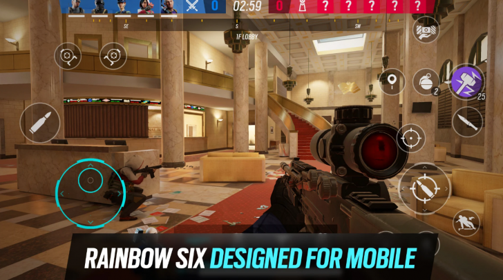 ภาพตัวอย่างแอป Rainbow Six Mobile